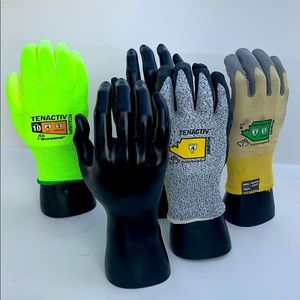 5 hand forms sold as set, black